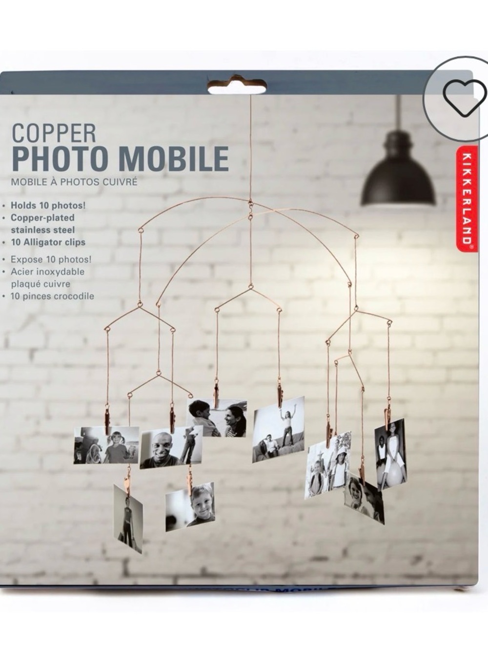 Kikkerland Copper Photo Mobile - Copper Finish
